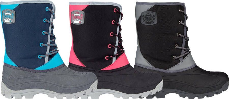 Winter-grip Snowboots Jr Northern Hiker Zwart Grijs Roze - Foto 4