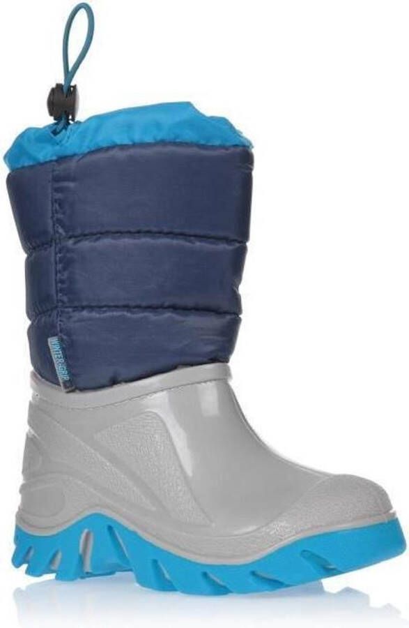 Winter-grip Snowboots Jr Welly Walker Marine Blauw Grijs