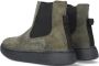 Woden Suède Instaplaars met Visleer Details Green Dames - Thumbnail 6