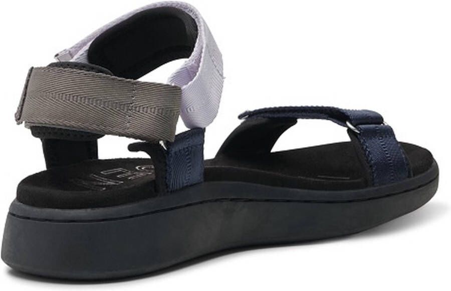 Woden Comfortabele textielsandaal met leren details Multicolor Dames - Foto 5