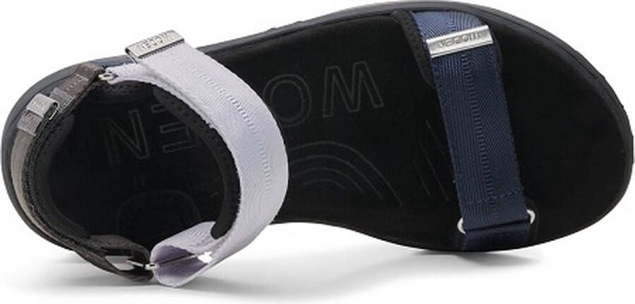 Woden Line Blauw Multi dames sandaal