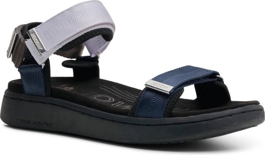 Woden Line Blauw Multi dames sandaal