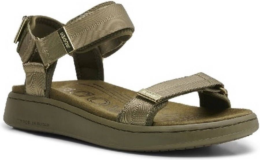 Woden Elegant Platte Sandalen met Natural Soft-technologie Green Dames - Foto 3