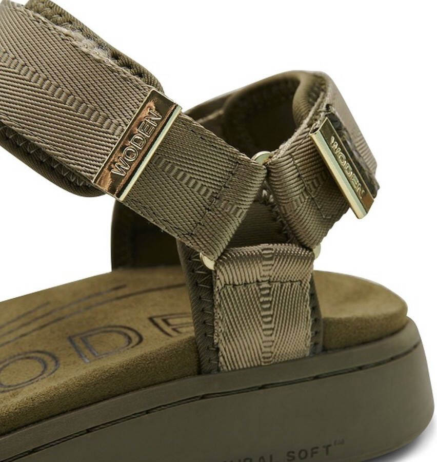Woden Elegant Platte Sandalen met Natural Soft-technologie Green Dames - Foto 9
