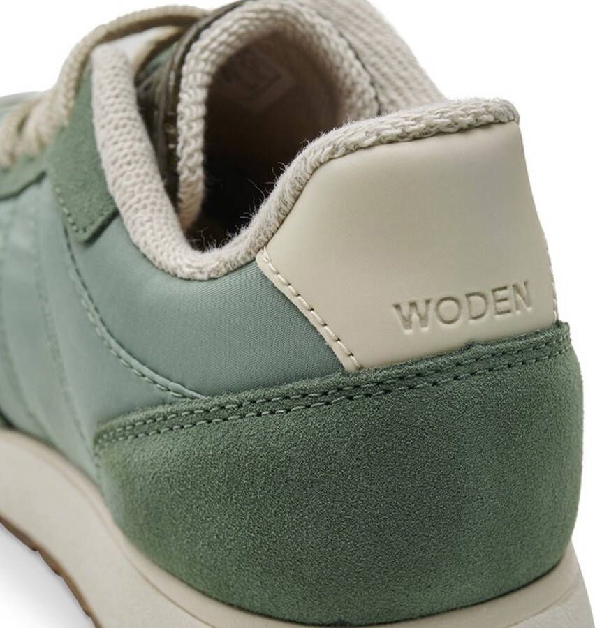 Woden Nellie Soft Reflective groen dames sneakers