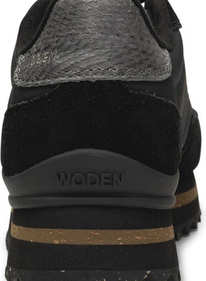 Woden Nora 111 Plateau sneakers zwart