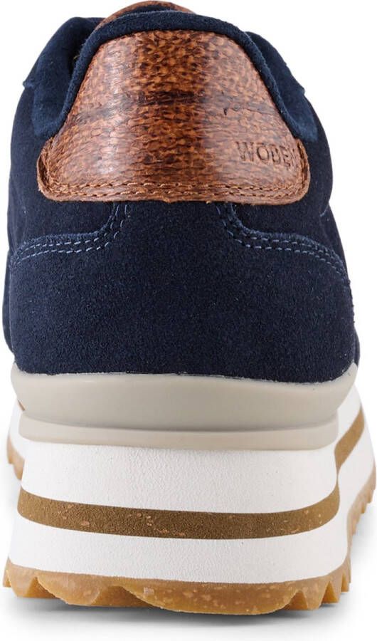 Woden Nora Iii Plateau Lage sneakers Dames Blauw