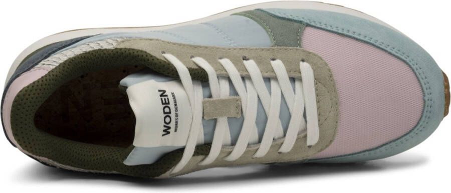 Woden Ronja Color Blocked Sneakers blauw Leer Dames