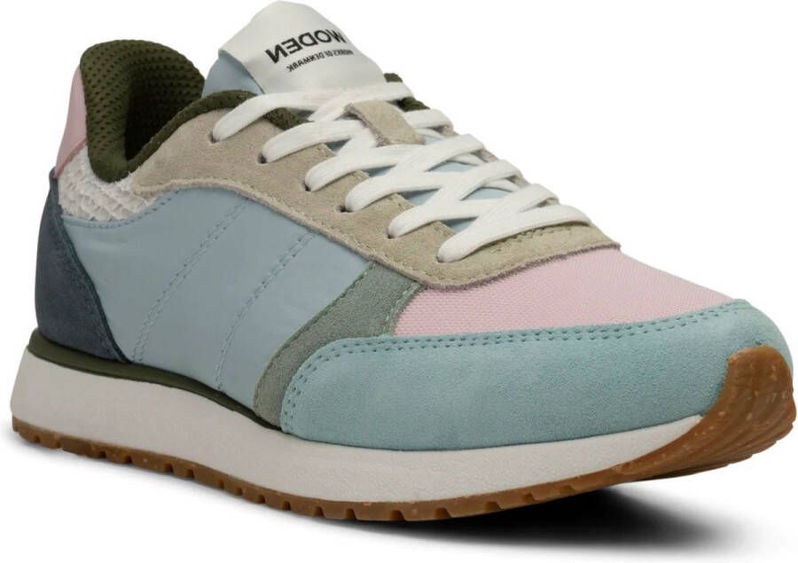 Woden Ronja Color Blocked Sneakers blauw Leer Dames