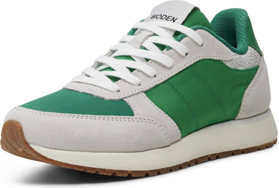 Woden Ronja Sneakers groen Textiel Dames