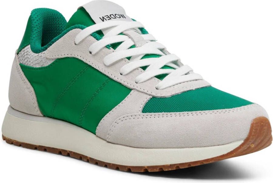 Woden Ronja Sneakers groen Textiel Dames