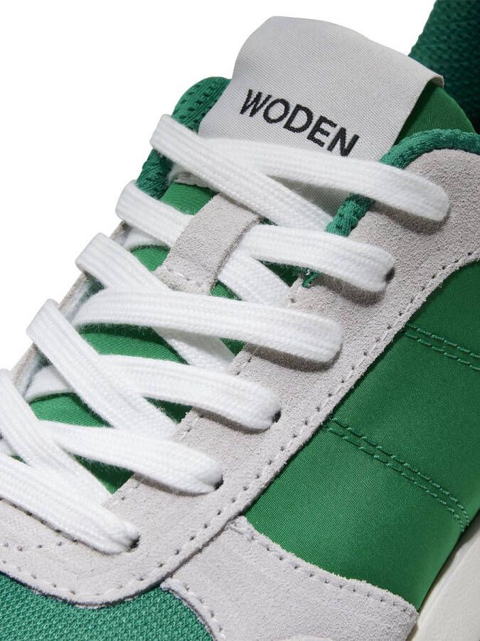 Woden Ronja Sneakers groen Textiel Dames