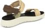 Woden Comfortabele Textielsandaal met Leren Details Multicolor Dames - Thumbnail 12