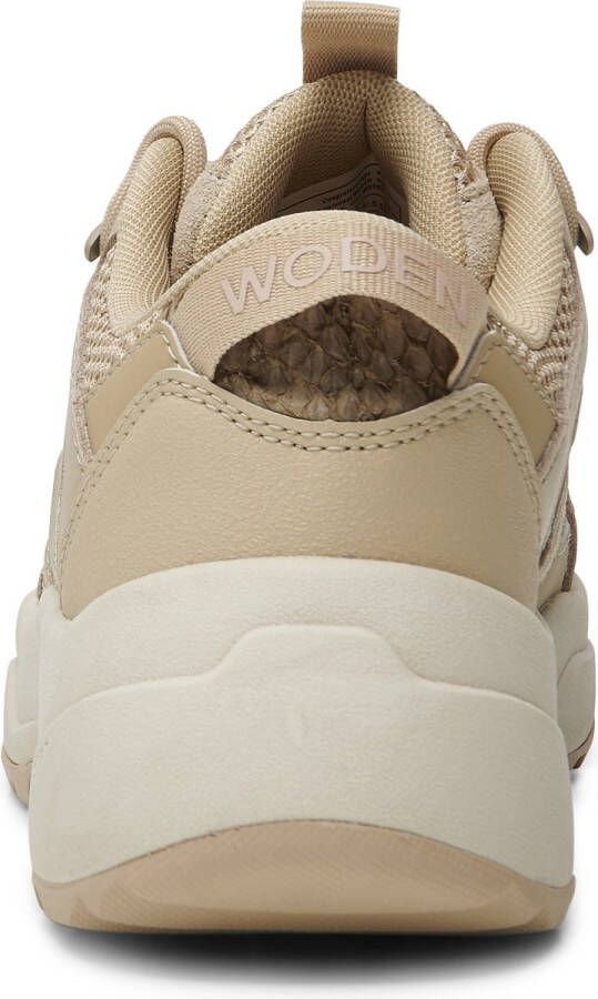 Woden Sif Reflective Lage sneakers Dames Beige