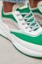 Woden Sneakers Dames Lage sneakers Damesschoenen Leer Stelle transparan Groen combi - Thumbnail 4