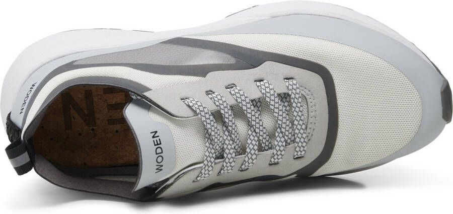 Woden Stelle Transparent Sneakers grijs Textiel Dames