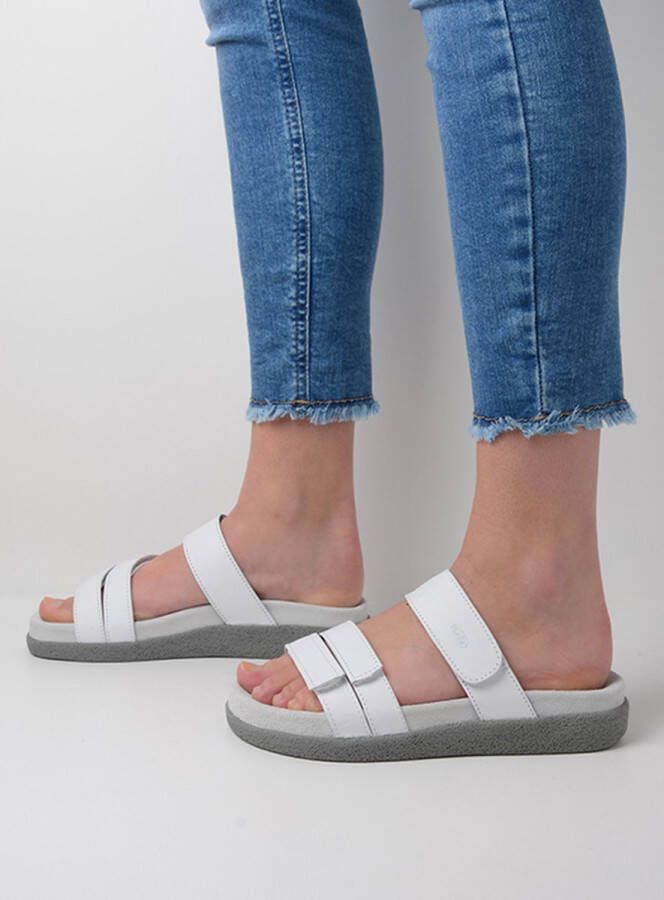Wolky 0050130 100 Dames Slippers Slides Wit