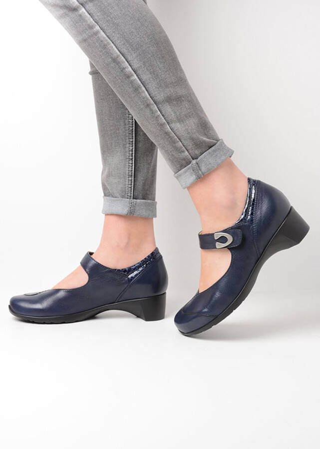 Wolky Bandschoenen Chili blauw leer - Foto 4