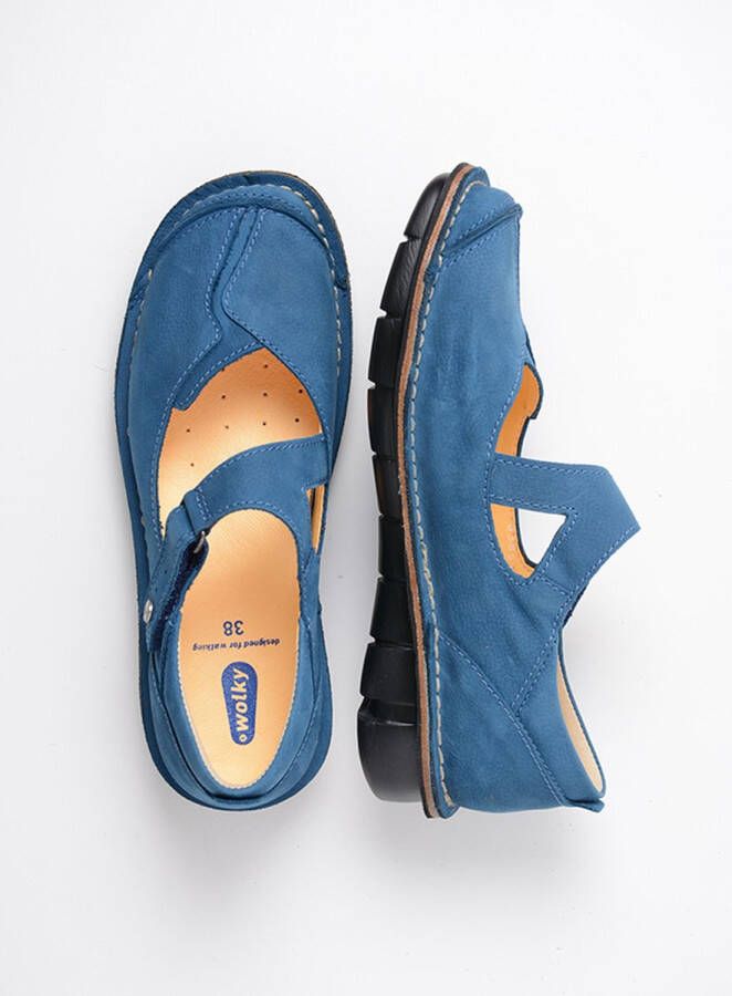 Wolky Bandschoenen Cordoba atlantisch blauw nubuck