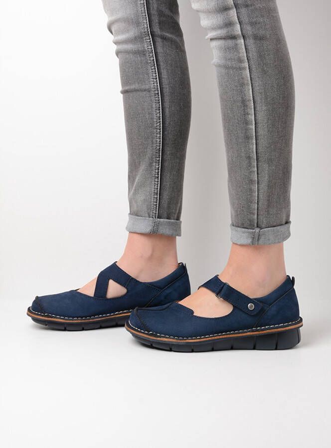 Wolky Bandschoenen Cordoba blauw nubuck - Foto 4