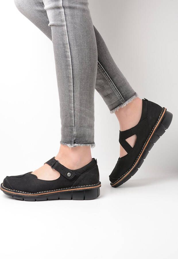 Wolky Bandschoenen Cordoba zwart nubuck