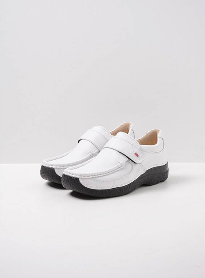 Wolky Bandschoenen Roll Strap wit leer