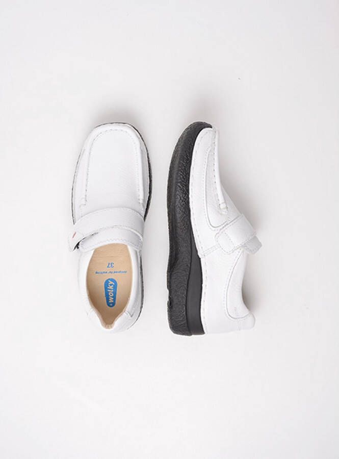 Wolky Bandschoenen Roll Strap wit leer