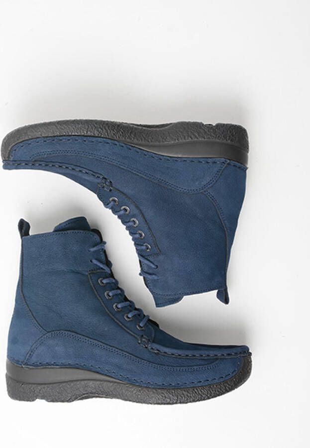 Wolky Comfortschoenen Roll Boot blauw nubuck