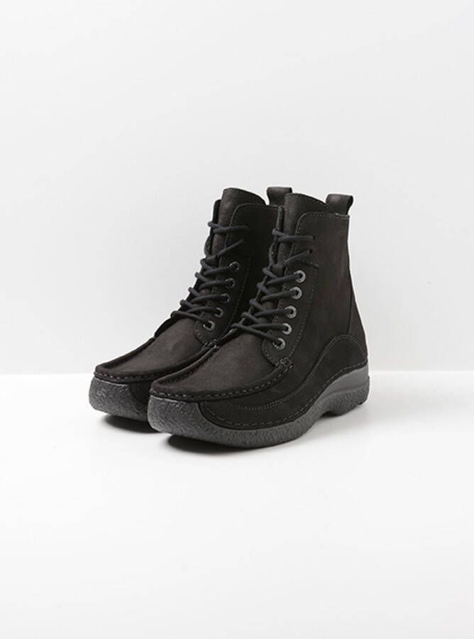 Wolky Comfortschoenen Roll Boot zwart nubuck