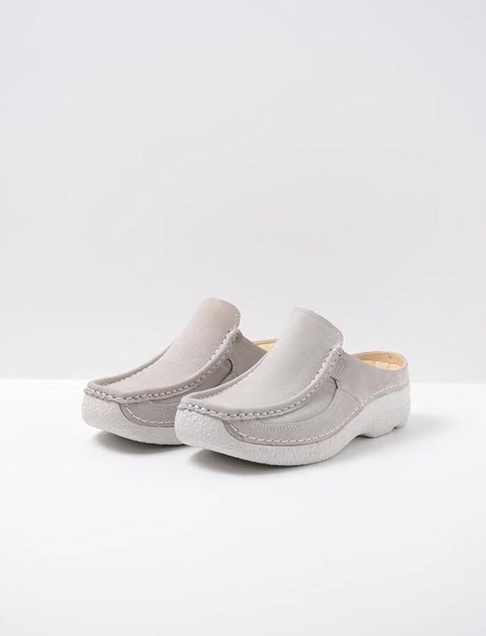 Wolky Comfortschoenen Roll Slide lichtgrijs nubuck