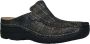 Wolky Comfortschoenen Roll Slide zwart goud metallic suede - Thumbnail 5