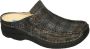 Wolky Comfortschoenen Roll Slide zwart goud metallic suede - Thumbnail 12