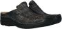 Wolky Comfortschoenen Roll Slide zwart goud metallic suede - Thumbnail 15