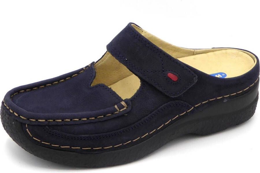 Wolky Dames Roll Slipper 0622713-800 Blauw Nubuck - Foto 5