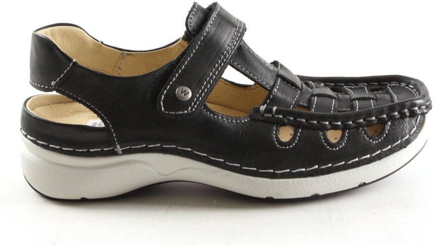 Wolky Comfortschoenen Rolling Sun zwart leer