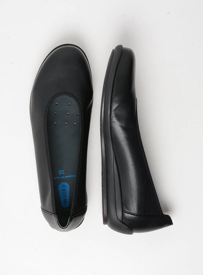 Wolky Dames Ballerina's 00386 Duncan F2F Zwart
