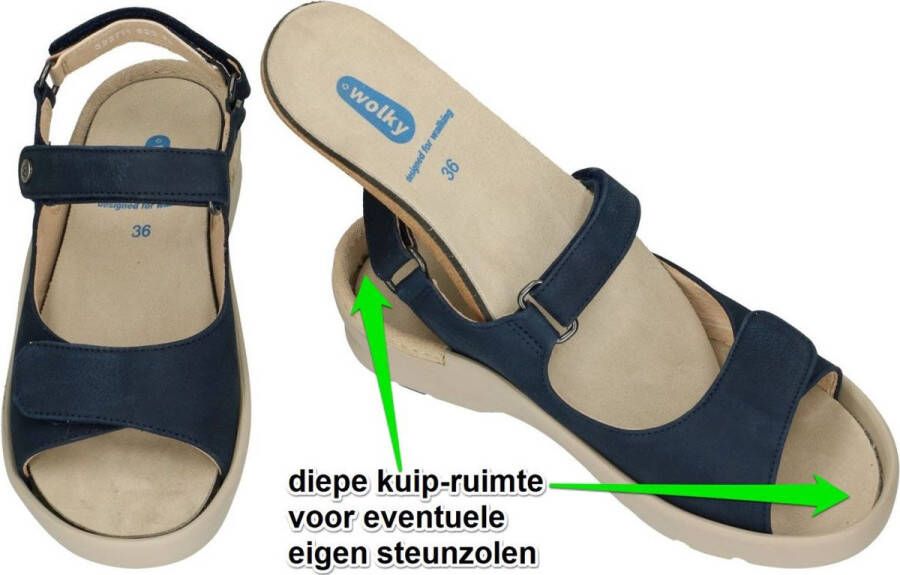 Wolky -Dames blauw donker sandalen
