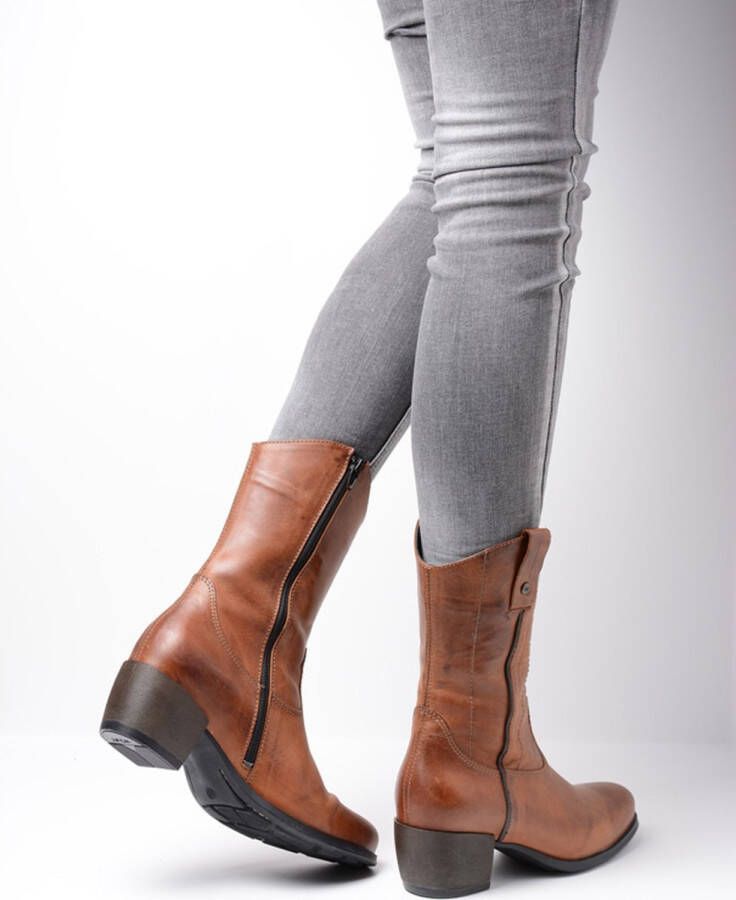 Wolky Dames Enkellaars 0287630-430 Caprock Cognac