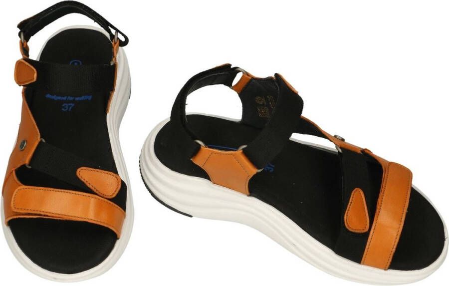 Wolky -Dames oranje sandalen