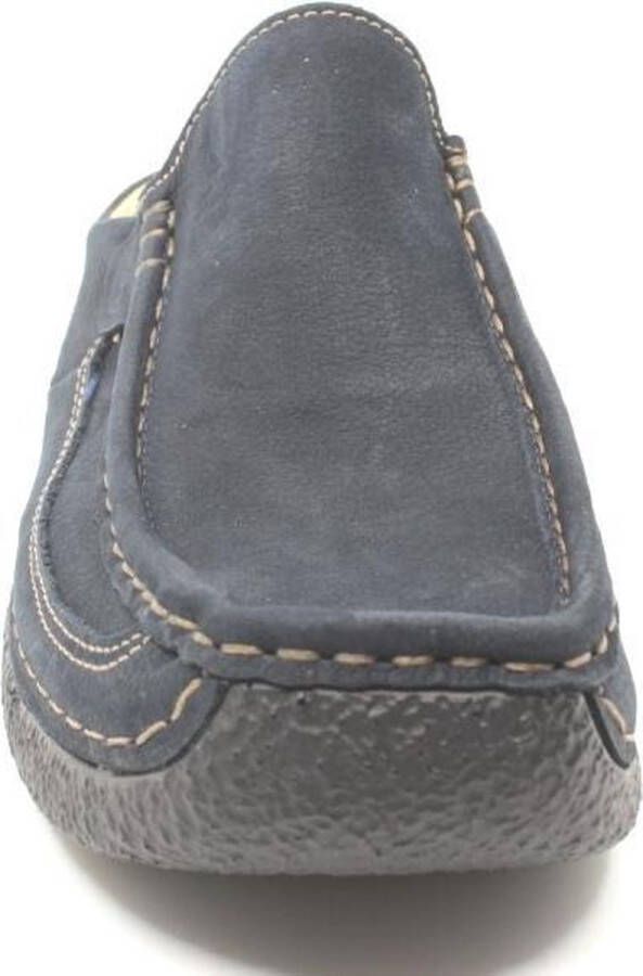 Wolky Dames Slippers 0620211 Roll Slide Blue Donkerblauw