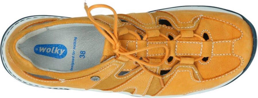 Wolky Dames Veterschoenen 0302811-550 Nortec Antique Ora Oranje