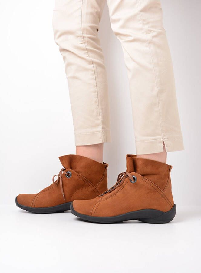 Wolky Hoge veterschoenen Diana cognac nubuck - Foto 7