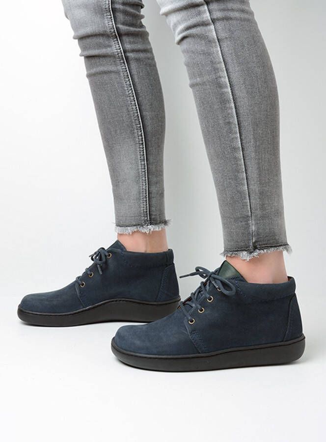 Wolky Hoge veterschoenen Kansas Lady XW blauw nubuck