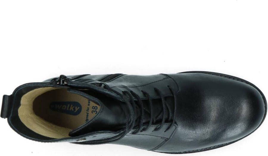 Wolky Hoge veterschoenen Murray XW zwart leer