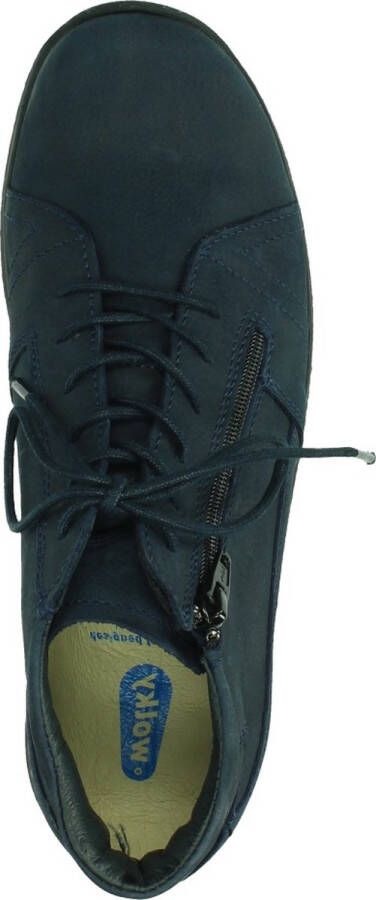 Wolky Hoge veterschoenen Why blauw nubuck