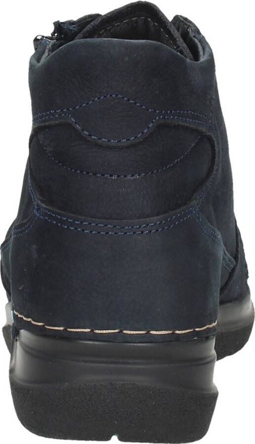 Wolky Hoge veterschoenen Why blauw nubuck