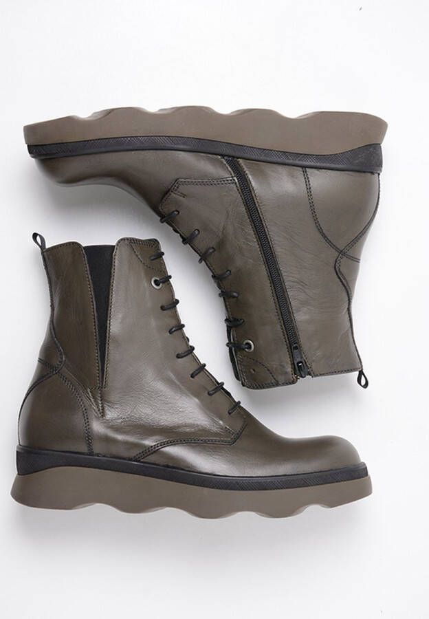 Wolky Akita Leren Veterboots Green Heren - Foto 3