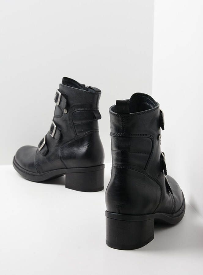 Wolky Biker boots Canmore zwart leer Schoenen.nl