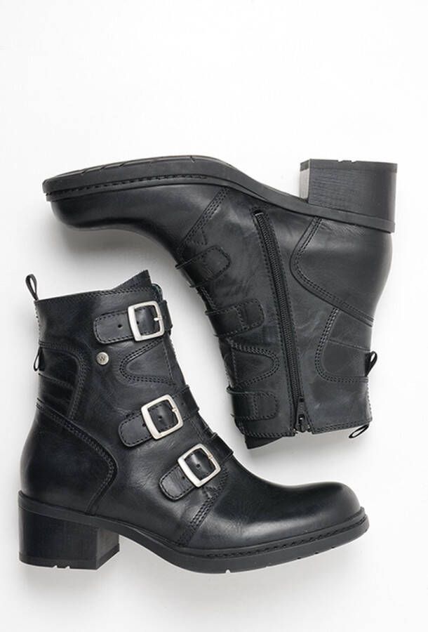 Wolky Biker boots Canmore zwart leer Schoenen.nl