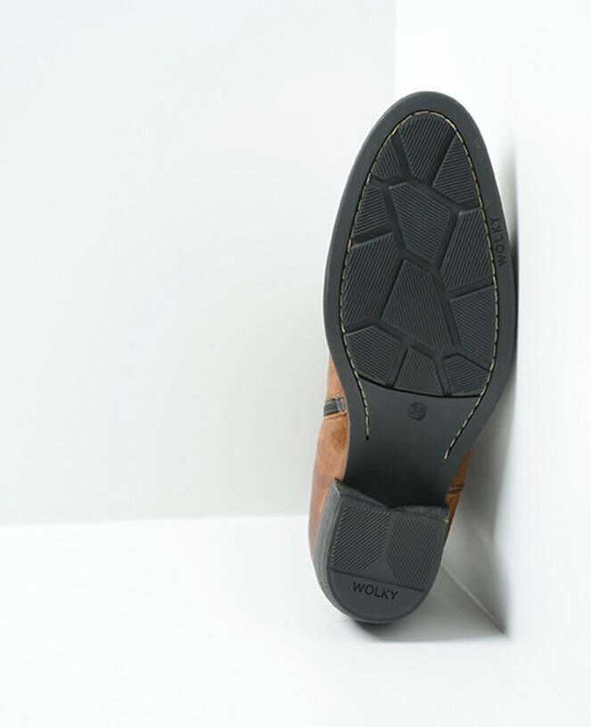 Wolky Laarzen Caprock cognac suede